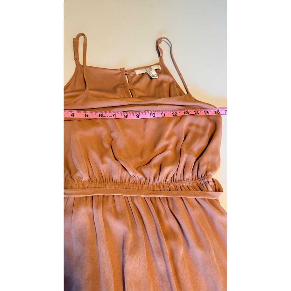 XXI Forever 21 Chiffon Maxi Slip Dress Sz S Backless Cutout Boho Summer - Picture 6 of 13